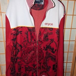 Vintage ENYCE Track Jacket zip up nice Graphic detail Size XL, Beautiful !